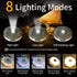 Camping String Lights 2 in 1 RGB & Warm String Lights 8 Lighting Modes Rechargeable String Lights Portable Camping Lights Camping Lantern Flashlig...