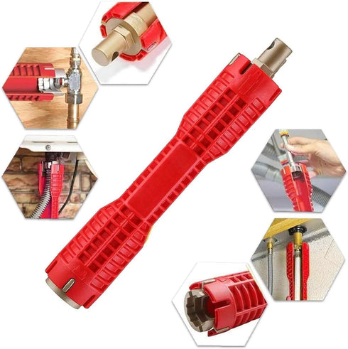 Faucet and Sink Installer?8-in-1?Multi-purpose Wrench Plumbing Tool for Toilet Bowl/Sink/Bathroom/Kitchen Plumbing Repair Installation Hand Tools(...