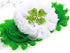 St. Patrick's Day Headband Baby Four Leaf Green Clover Flower Hair Bow Band JHSP06 (B)...