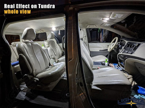 16PCS Super Bright White LED Interior Light Kit Package for Toyota Sienna 2011 2012 2013 2014 2015 2016 2017 2018 2019 2020 2021 + License Plate L...