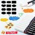 White Liquid Chalk Markers Set, Pack of 10 White Chalkboard Paint Pens with 12 Chalkboard Labels, 5 Stickers, Perfect for Chalkboards, Bistro Boar...