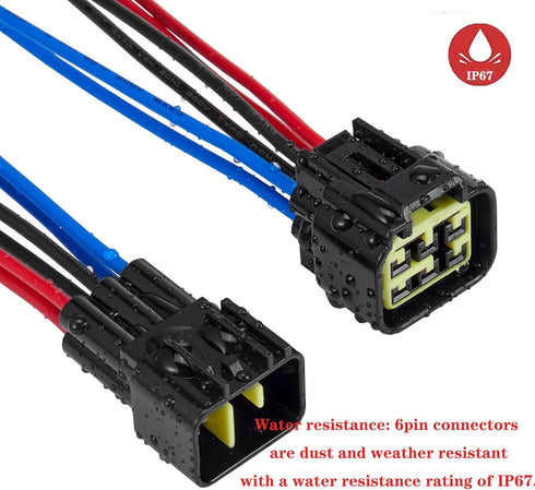 6 Pin Waterproof Connector,Waterproof Electrical Car Auto Wire Connector,16AWG Male Female Quick Disconnect Wire Connectors for Car Truck Motorcyc...