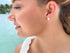 Hawaiian Silver Jewelry Plumeria Womens Stud Earrings – Hawaiian Flower Stud Earrings for Women – Sterling Silver Flower Earrings with CZ Stone – ...