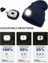 MELASA Unisex Kids LED Beanie, USB Rechargeable Hands Free Headlamp Hat, Night Flashlight Hat, Gifts for Kids Boys Black...