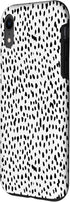 iPhone XR Dalmatian Animal Print Black And White Black White Case...