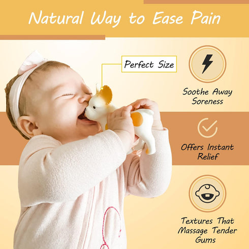Spud The Frenchie Baby Teething Toys - Teether for Babies 0-12 Months - Baby Teething Relief - Chew and Teething Toys for Babies 6-12 Months - 100...
