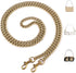 OAikor Antique Gold Purse Chain Strap,Metal Flat Chunky Crossbody Chain Strap Replacement,Compatible with Nolita 19/Tabby 26/Georgie 27 and More c...
