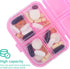 Travel Pill Organizer Small 8 Grid Compartments Pill Holder Box - Portable Medicine Container Case - Daily Weekly Medication Organizer...