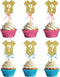 ALISSAR 30-pack Glitter Gender Reveal Cupcake Toppers, Gender Reveal Baby Shower Boy or Girl Party Decoration Supplies...
