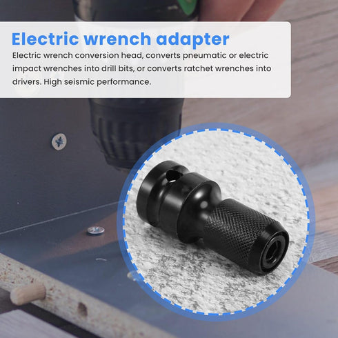 1/2 inch Square To 1/4 inch Black Hex Ratchet Socket Wrench Socket Adapter Spanner Set Drive Converter Impact Tool Hand Tools...