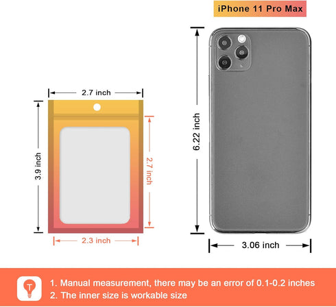 100 Pcs Resealable Mylar Ziplock Food Storage Bags, Gradient Color Smell Proof Bag with Clear Window, Packaging Pouch for Coffee Beans Candy Sampl...