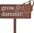 KRONLY Rustic Garden Sign Grow Dammit (17 x 8.66 inch) Rust Plug Weatherproof Garden Decor Outdoor Gardener Gifts for Women and Men...