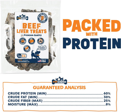 Beef Liver Dog Treats | Hickory Smoked Flavor Liver Treats for Dogs Made in The USA | Nutritious Dog Liver Treats | All-Natural Dehydrated Liver D...