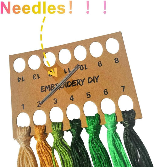 Santune 3 Sets Embroidery Kit for Beginners Needlepoint Cross Stitch Kits for Adults,Stitch Learning DIY Kit with Easy Instruction Video,Stamped F...