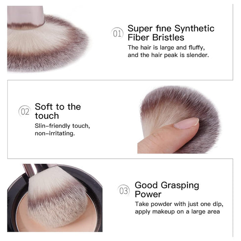 Makeup Brushes with Case, MAANGE 18 Pcs Professional Makeup Brush Set Premium Synthetic Face Kabuki Brush Kit Foundation Blush Powder Eyeshadow Br...