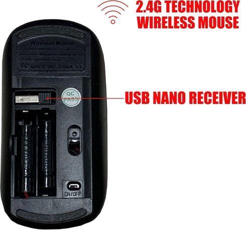 2.4G Wireless Mouse with Cute Pattern Design for All Laptops and Desktops with Nano Receiver - pop Colorful Fishing Lures...