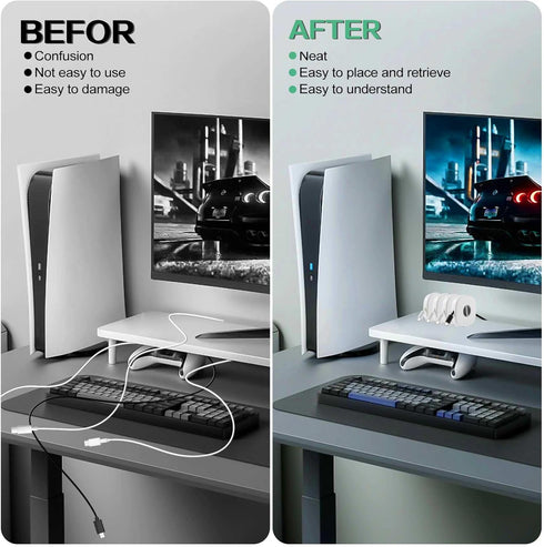 Cable Winder, Smooth and Non Stuck Lines Charging Cord Organizer, Retractable Cable Management for Original Charging Cables Below 3.2ft, Cord Retr...