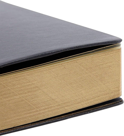 Bright Creations A5 Black Vegan Leather Journal, Sketchbook for Drawing, 208 Blank Sheets (5.75 x 7.5 In)...