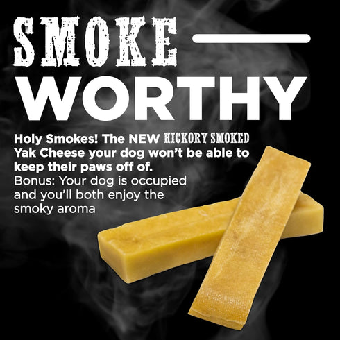 Premium Hickory Smoked 100% Natural Himalayan Yak Cheese for Dogs - No Additives, Lactose Free, Vegetarian Yak Bones for Dogs - Yak Cheese Himalay...