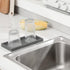Bathroom Trays for Counter, Slicone Vanity Trays for Bathroom, Rectangle Sponge Holder for Kitchen Sink - Grey...