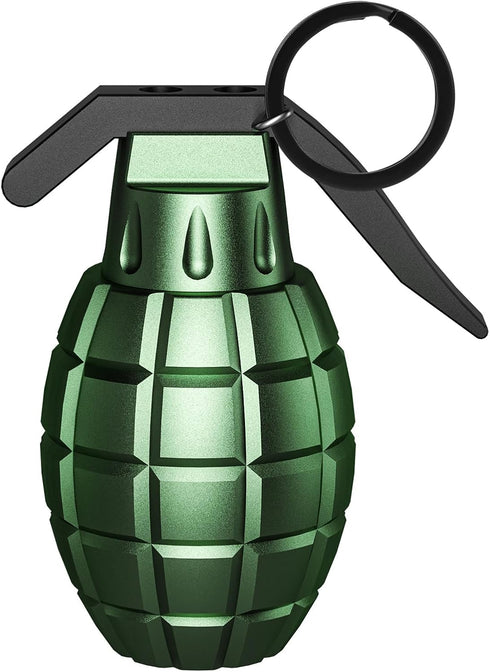 Portable Pill Case Tactical Keychain Pill Container Waterproof Durable Aluminum EDC Holder with Carabiner for Daily Use, Outdoor Activities - Gree...