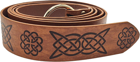 Viking Belt LARP Renaissance Belt Medieval Sabre Belt Celtic Leather Ring Belt for Men Women Knight Archery Belt...