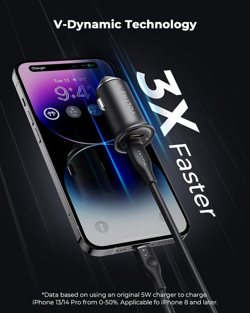 VOLTME Car Charger, 30W USB C Car Charger, PD 3.0 Car Charger Adapter Fast Charging for iPhone14/13/12/11 Pro Max Mini X Samsung Galaxy S23/22/21 ...