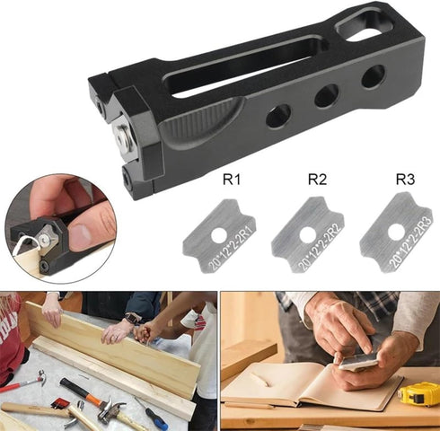 Edge Banding Trimmer - Chamfer Plane Edge Banding,Handle Edge Trimmer Manual Planer Woodworking Blade Edge Corner Planer Quick Edge Chamfer Burr S...