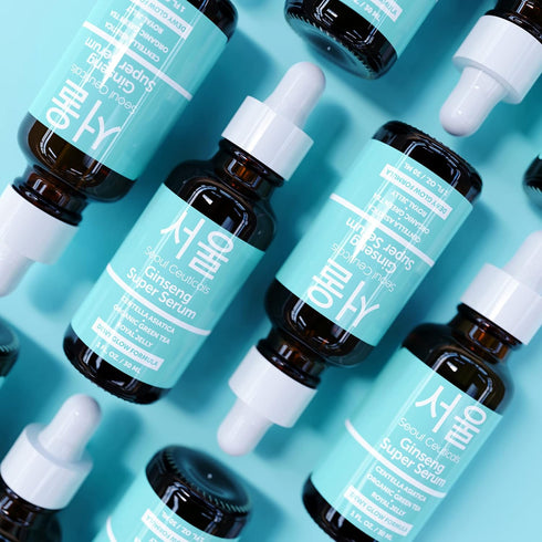 SeoulCeuticals Korean Skin Care Ginseng Serum - K Beauty Skincare with Green Tea + Centella + Royal Jelly - Cruelty Free & Organic for Dewy Glow 1...
