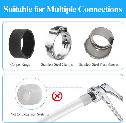 WiseWater 1/2“ PEX Faucet Connector, 4 PCS 1/2” PEX Barb x 1/2” FNPT Swivel Adapter RV Pex Fittings, Pex Fittings 1/2 Inch Brass Faucet PEX Connec...