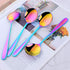 Soup Spoons, Color ME Rainbow 18 10 Stainless Steel Round Spoons, Set of 10...