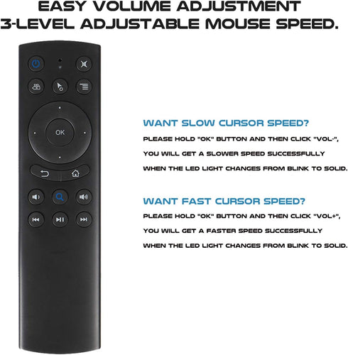 G20BTS Bluetooth 5.0 Mouse Remote Control, Built?in 6?axis Gyroscope Sensor Mouse for Smart Television/Android Television Box with Bluetooth Funct...