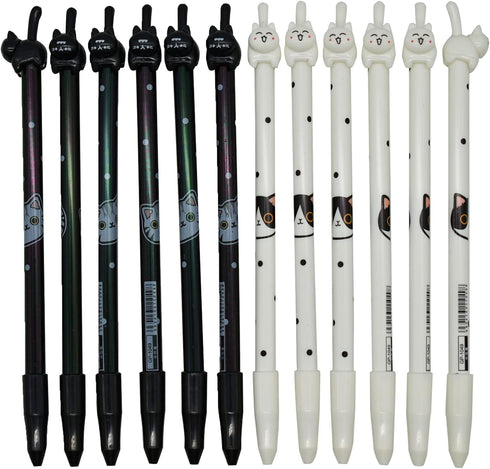 30PCS Kawaii Cat Pens Cat Tail Gel Pen For Cat Lovers Cute Animal Pens Fun Black Ink Rollerball Pens For Desk Decoration School Office Accessories...
