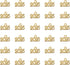 Ruwado 50 Pcs 2025 Year Jewelry Making Kits Metal Small Signet 1.4 x 0.9 cm Cute Kits for Bracelet Necklace Earring Keychain Crafting DIY Graduati...
