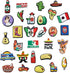 100Pcs Mexican Shoe Charms for Clog Sandals, Mexico Themed Charms for Teen kids Adults Women Men Boys Girls Party Favor Birthday Gifts...