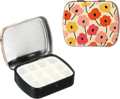 PATIKIL 12 Well Mini Paint Storage Box, Portable Tiny Painting Tray 1.6ml Per Mixing Cup for Gouache Watercolor Art Craft Oil Painting, Yellow Flo...