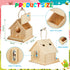 Liliful Wooden DIY Birdhouse Kit for Adults Unfinished Wooden Bird Houses with Paints and Paintbrushes Hanging Woodworking Craft Kit for Boys or G...