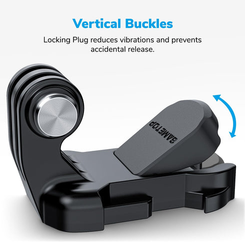 Sametop Helmet Sticky Mounts Adhesive Buckle Mount Screw Accessory Kit Compatible with GoPro Hero 12 11 10 Max 9 8 7 6 5 Session DJI Osmo Insta360...