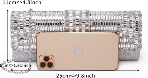 Labair Evening Bag and Clutches for Women Crystal Bag Sparkly Clutch Purse with Rhinestones Wedding Party formal Handbag....