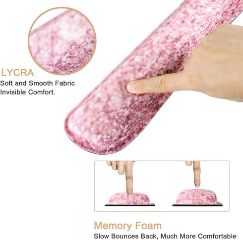 iCasso Pink Mouse Pad, Keyboard Wrist Rest and Mouse Wrist Rest Pad, Memory Foam, Ergonomic Support, Easy Typing and Relieve Wrist Pain, Perfect f...