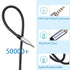Male to Male Audio Cable 1Ft,3.5mm 4 Pole Nylon Braided Stereo Aux Cable/Auxiliary Cable/Aux Cord for Headphones, PS4,Phone, Tablets, Headset, PC,...