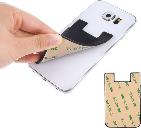 Credit Card/ID Card Holder - Can be attached to almost any Phone - Carry Essential Cards with your Phone - Silicone Material, cards will not fall ...