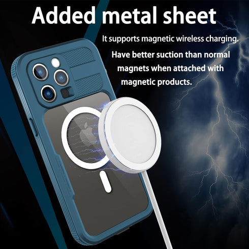iPhone 14 Pro Max Case Compatible with MagSafe,Magnetic Waterproof DropProof DirtProof Snowproof Anti-Scratch Heavy Duty Protection Built in Scree...