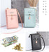 FuninCrea Crossbody Phone Bag, PU Shoulder Bag With Zipper, Mobile Phone Wallet Bags with Three Layers Metal Leaves...