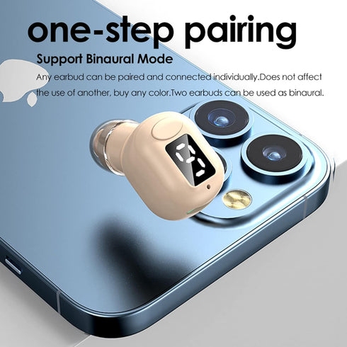 Single Invisible Bluetooth Earbuds Smallest Tiny Hidden Headphones for Work Small Sleep Ear Buds Mini Spy Microphone Wireless Hidden Secret Micro ...
