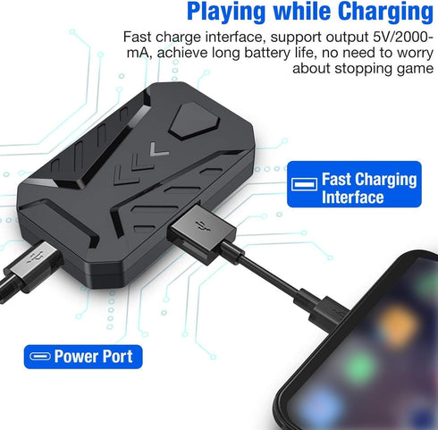 Gaming Keyboard and Mouse Converter,Keyboard and Mouse Adapter,Bluetooth Keyboard and Mouse Converter,Mobile Game Converter,Suitable for iOS/Andro...