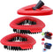 Scrub Brushes 2 Pcs & 1 Base Combo for O Ceda EasyWring 1 Tank System,Mop Head Replacement,Spin Mop Replace Head Brush for Bathroom,Kitchen,Tub an...