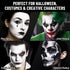 BOBISUKA Halloween Black and White Face Body Paint Oil Based Face Painting Kit for Adult Non Toxic Large Capacity Facepaint for Cosplay Clown Skel...