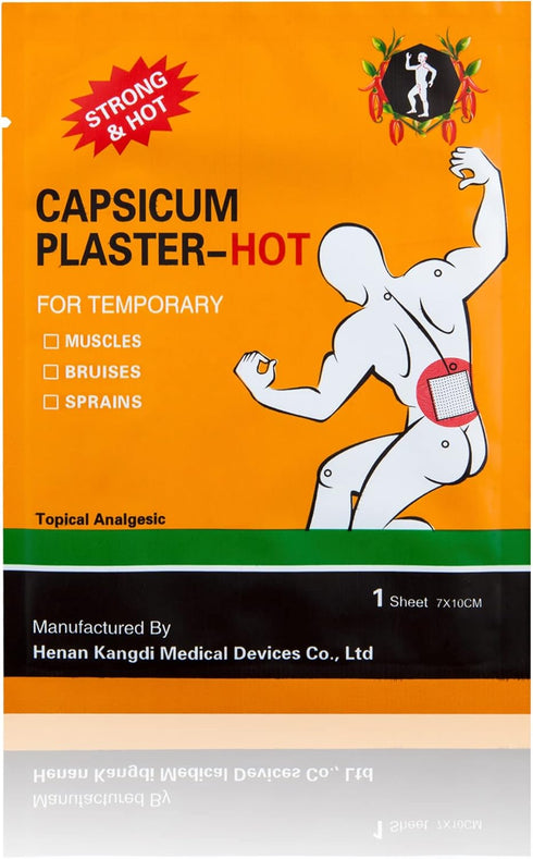 KONGDY Capsaicin Patches-30 Counts Max Strength Hot Capsicum Plaster Patch for Relief Weaken Back/Neck/Knee/Joints (7 * 10cm)...