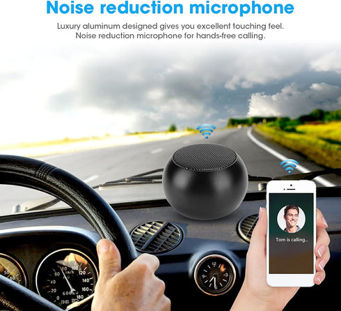 Zopsc Portable Aluminum Mini Hi-Fi Stereo Bluetooth Speaker BM3D Black Compact Body Clear Sound Hands- Call Loudspeaker Box...